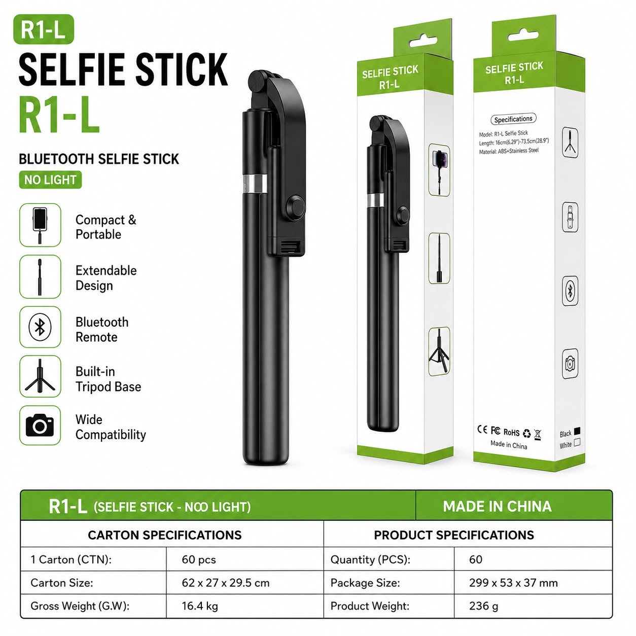 R1L Selfie Strick With Remote