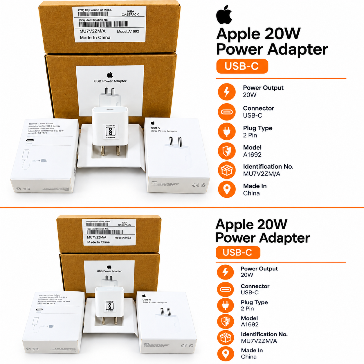 Apple 20W Adafter  1 Year Warranty