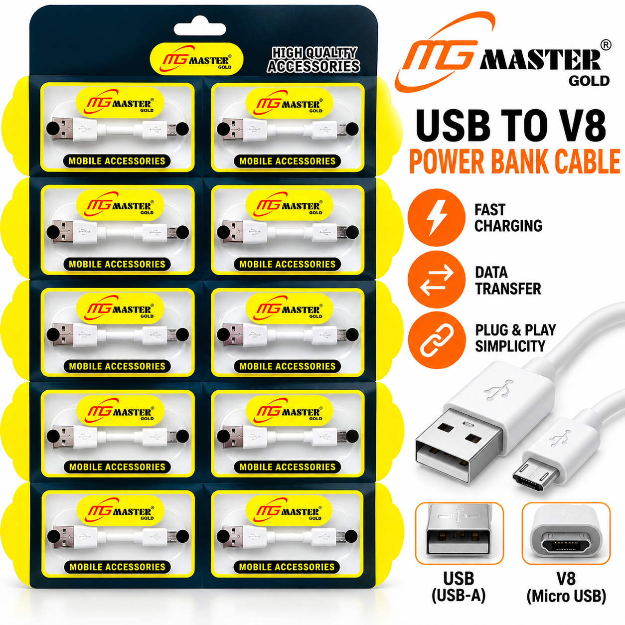 Mg Master V8 Powar Bank Cable