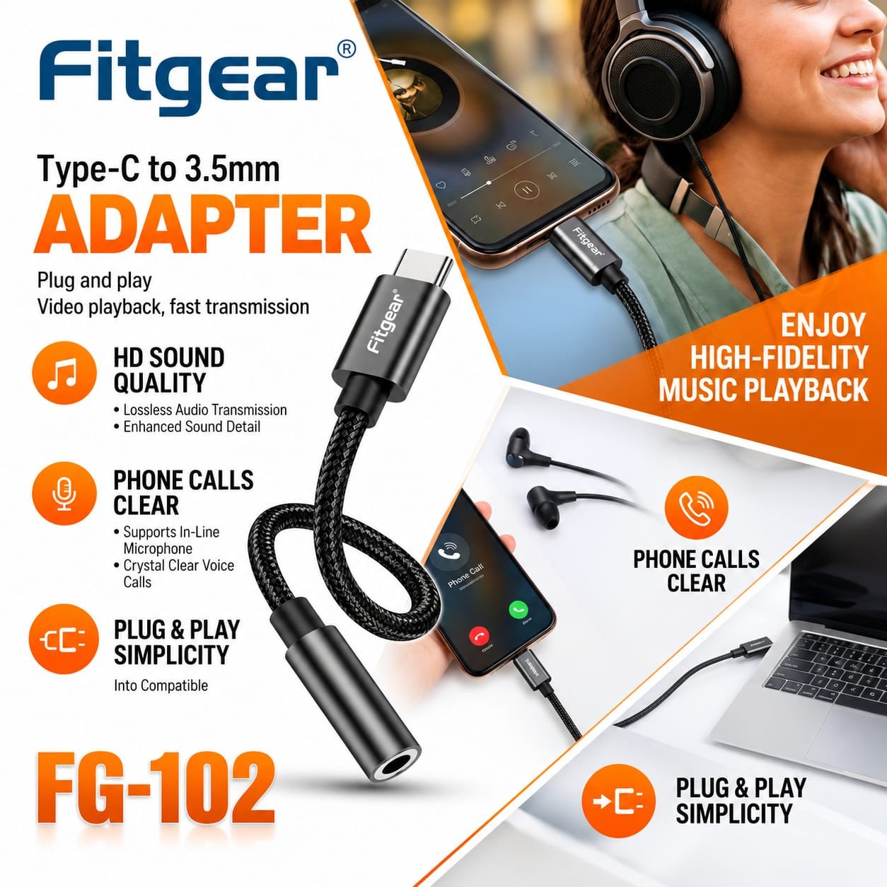Fitger FG102 Type c TO Audio Jack