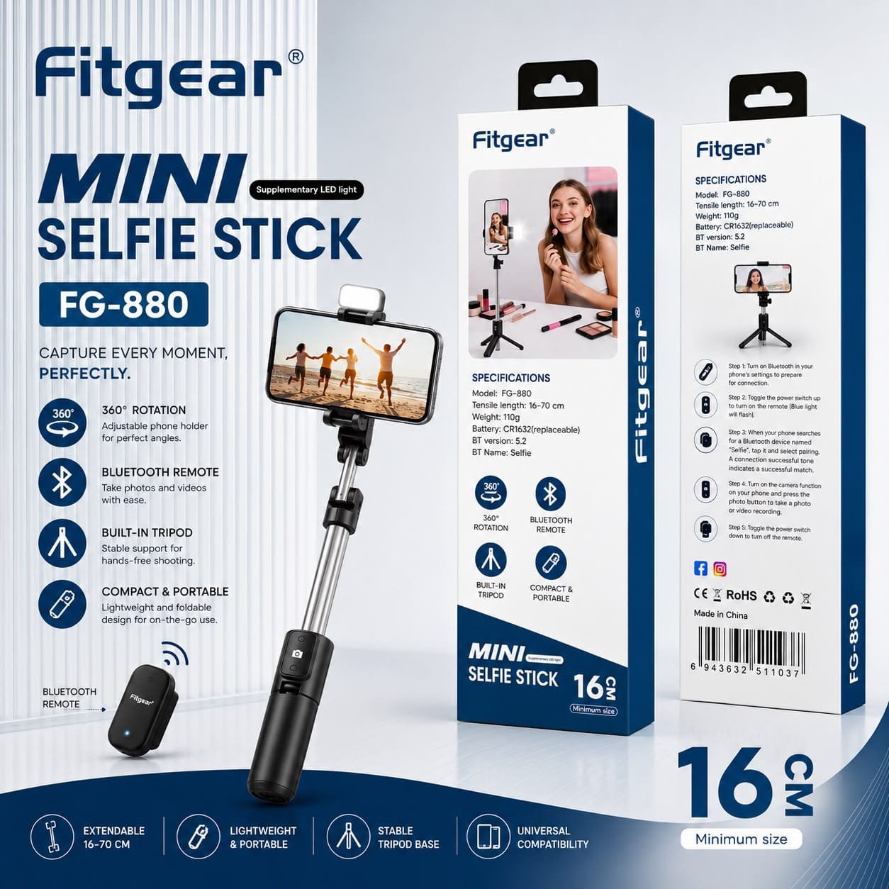 Fitger FG880 Selfie Strick HIGH QTY