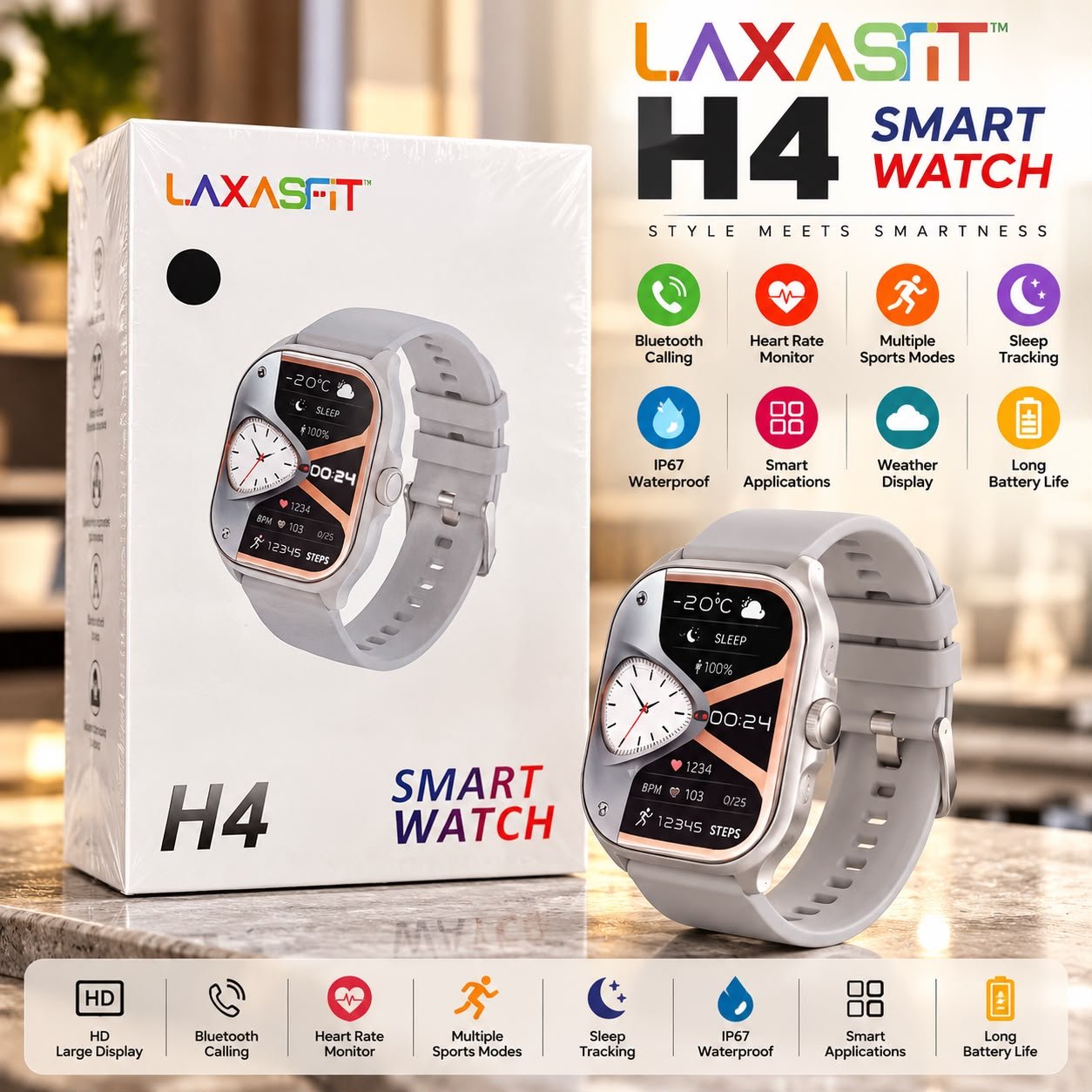 LAXASIT H4 Smart Watch