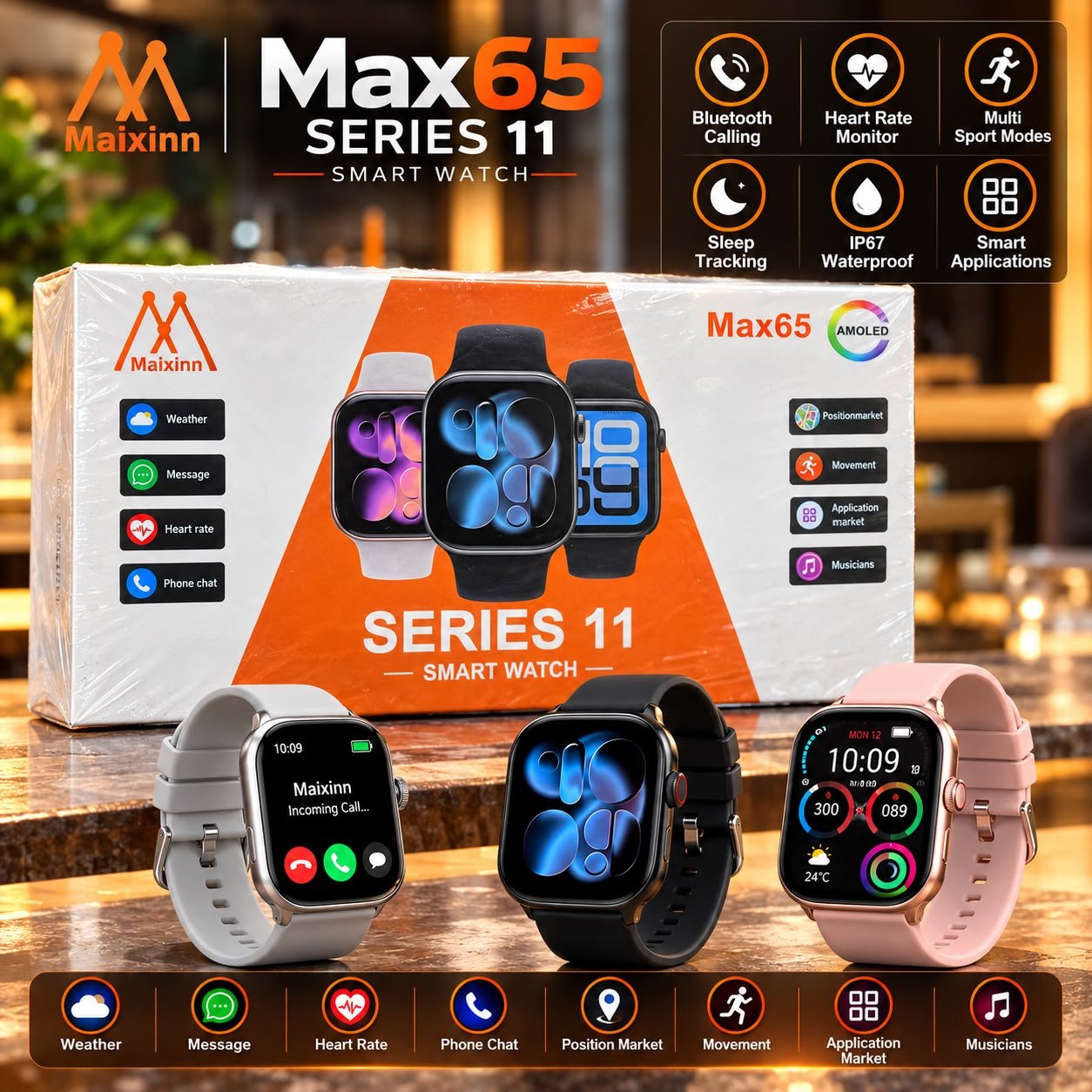 MexMaxiinn Max65 Series 11 Smart Watch