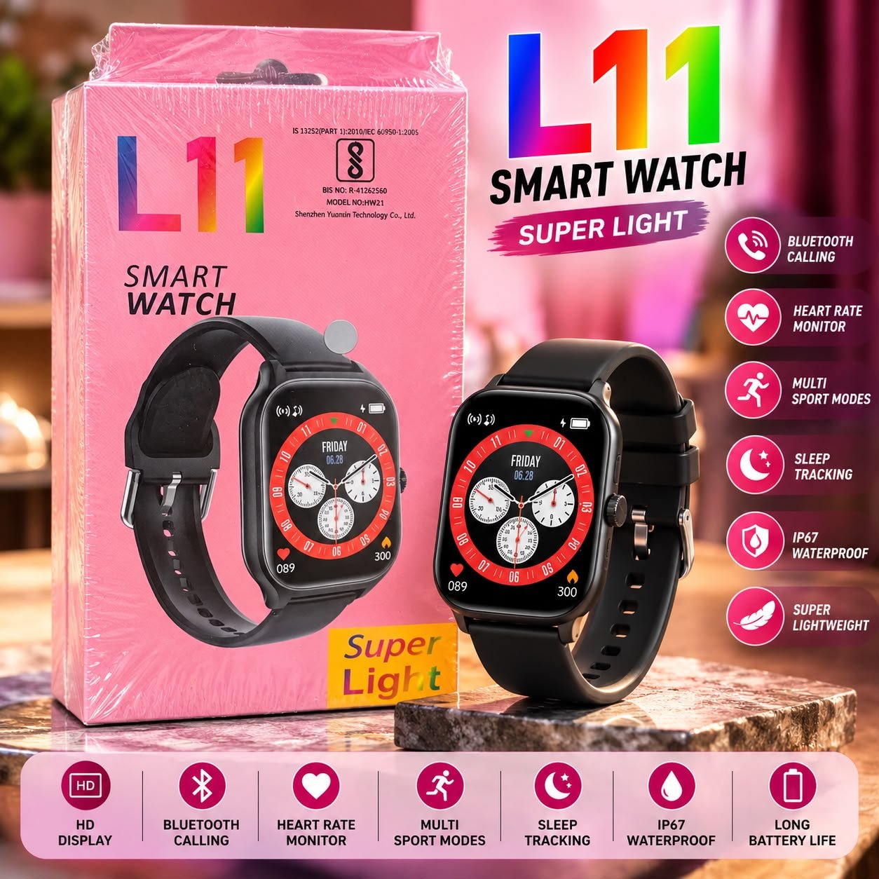 L11 Smart Watch – Super Light