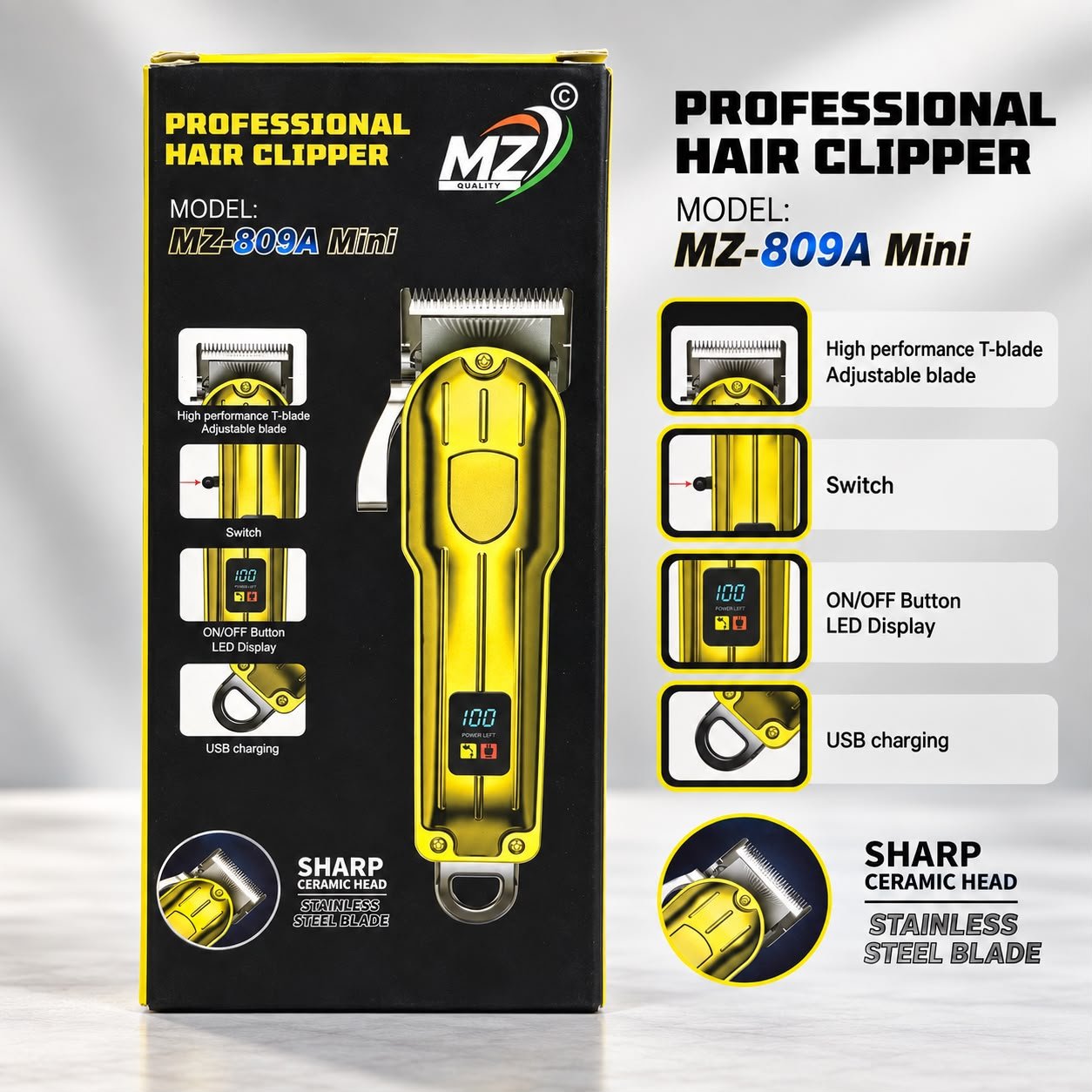MZ-809A Mini Professional Hair Clipper