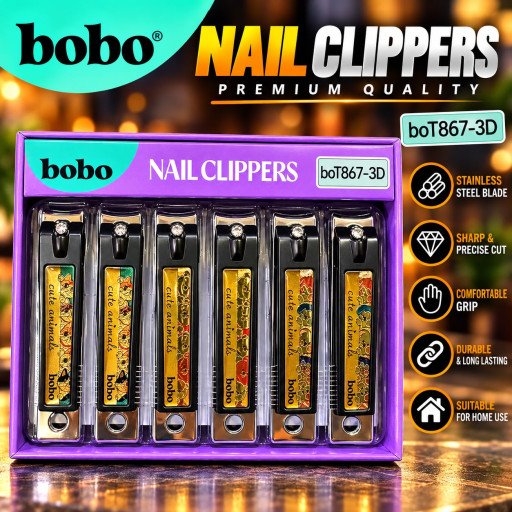 Bobo Premium Nail Clippers – Cute Animals Design (BOT867-3D)