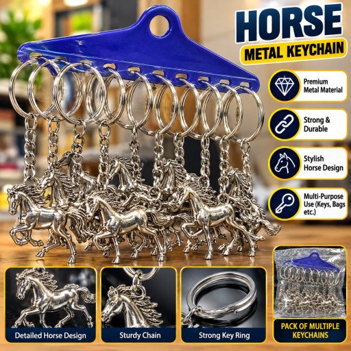 Horse Metal Keychain