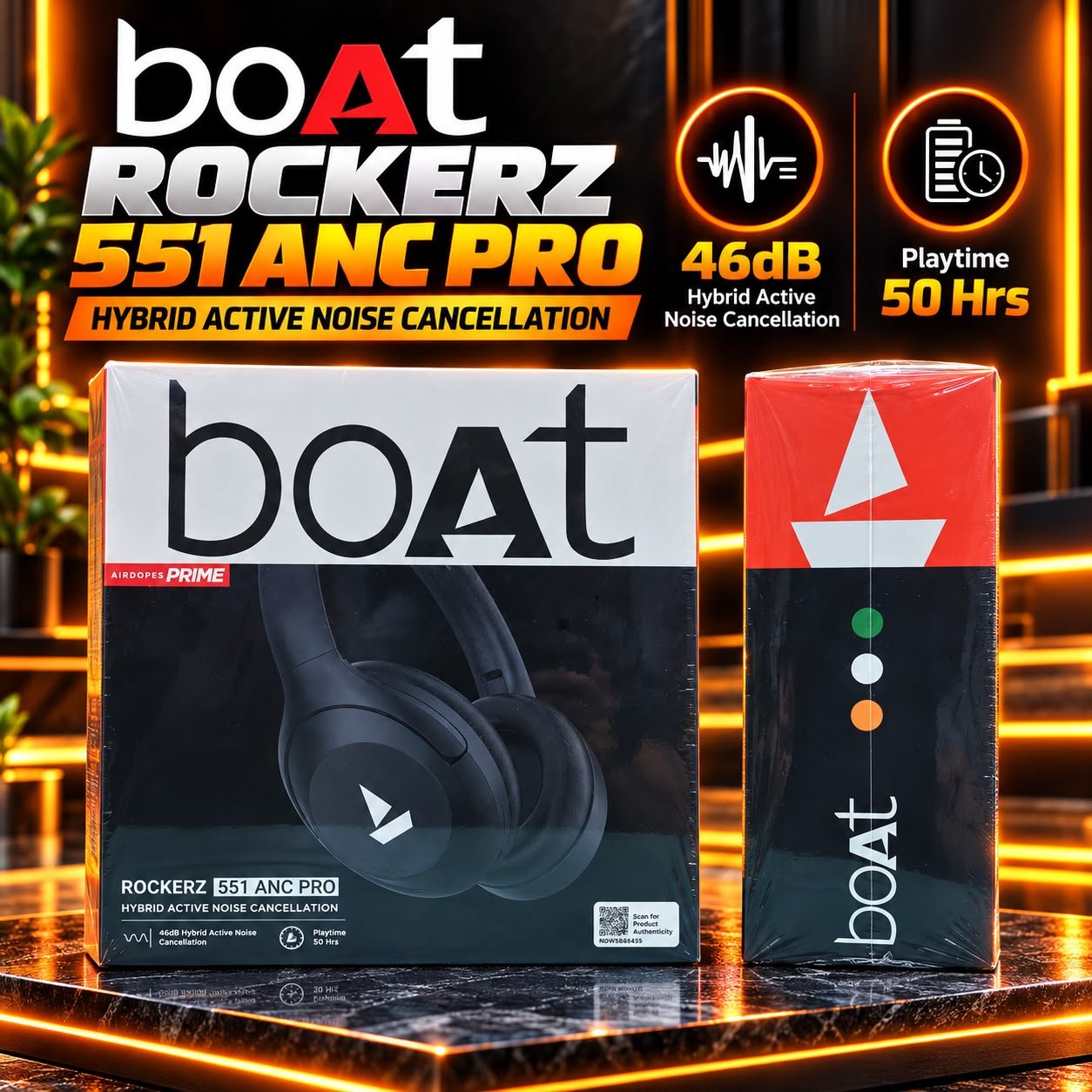 boAt Rockerz 551 ANC Pro Wireless Headphones
