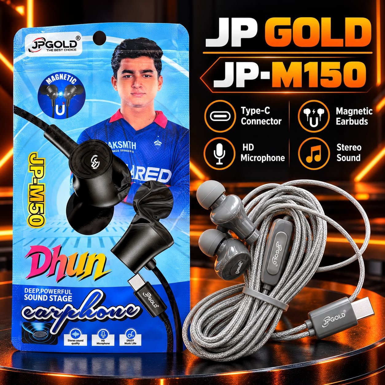 JP Gold JP M150 Type-C Wired Earphone