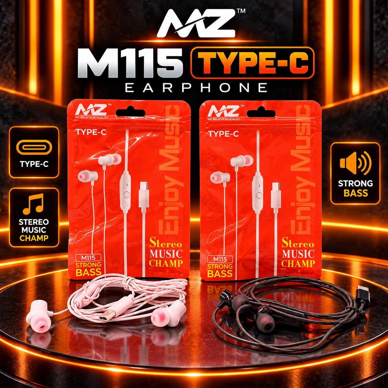 MZ M115 Type-C Earphone – Strong Bass