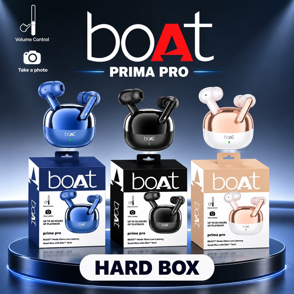 Boat Prema Pro Wireless Bluetooth Ear buds Hard Packing
