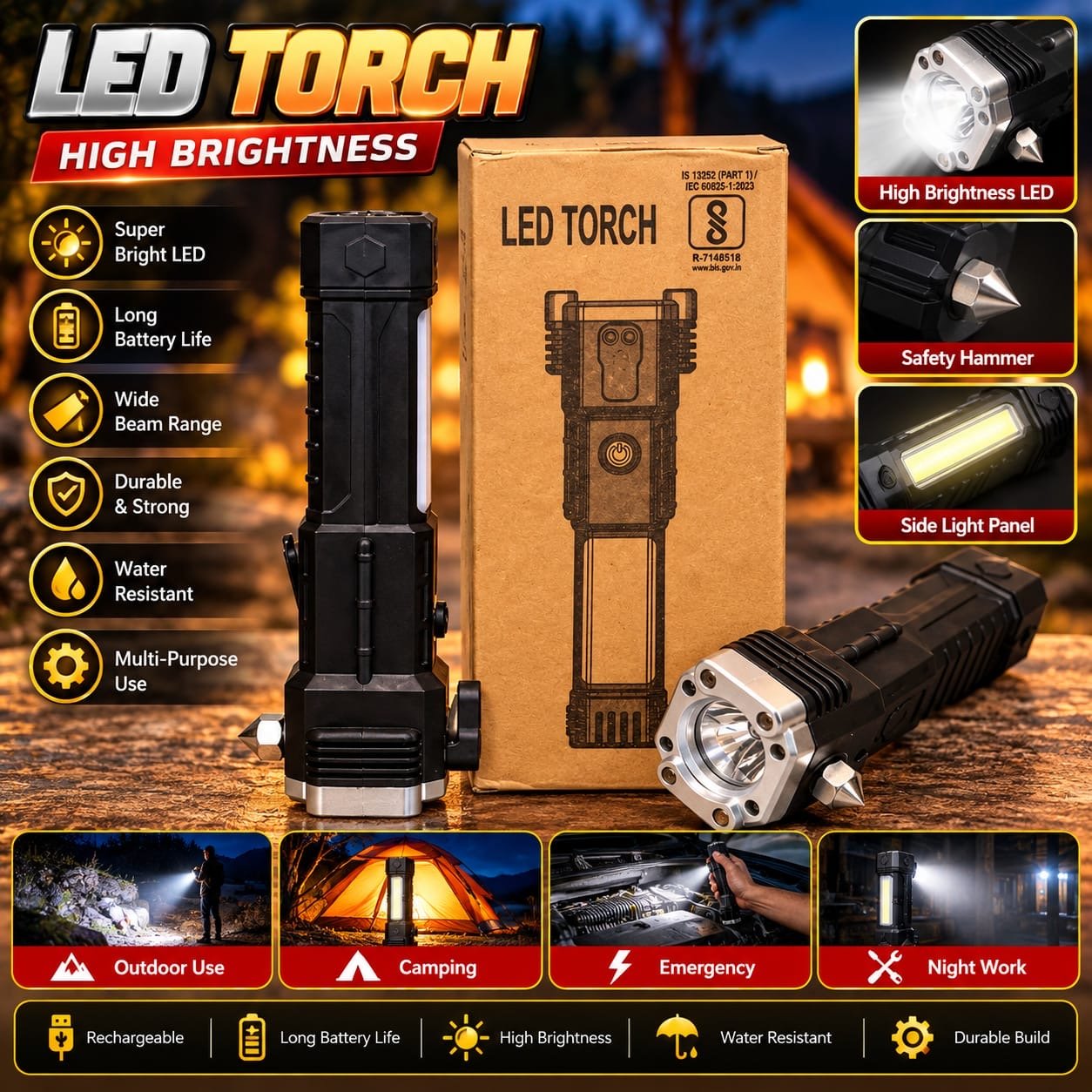 Hammer Torch 🔨 – LED Torch
