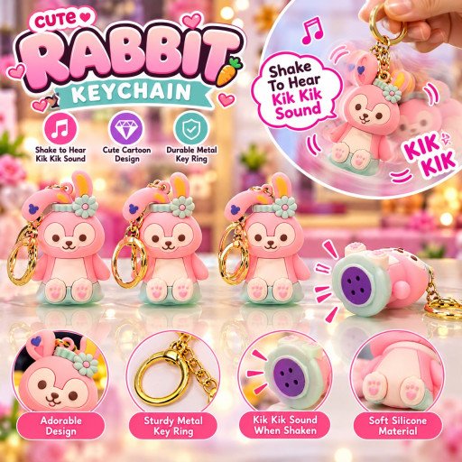 Cute Rabbit Sound Keychain K10