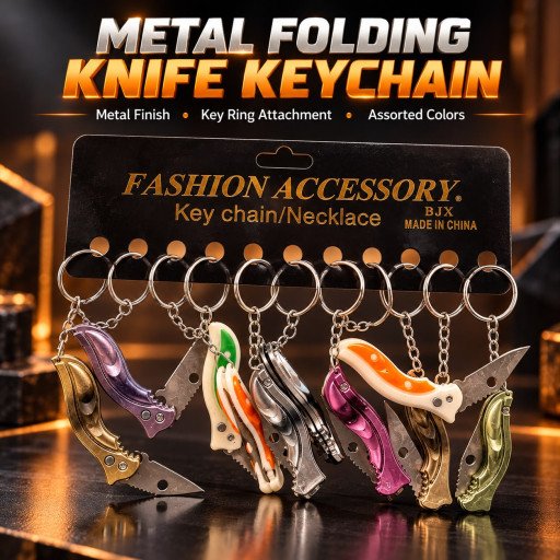 Metal Folding Knife Keychain K17