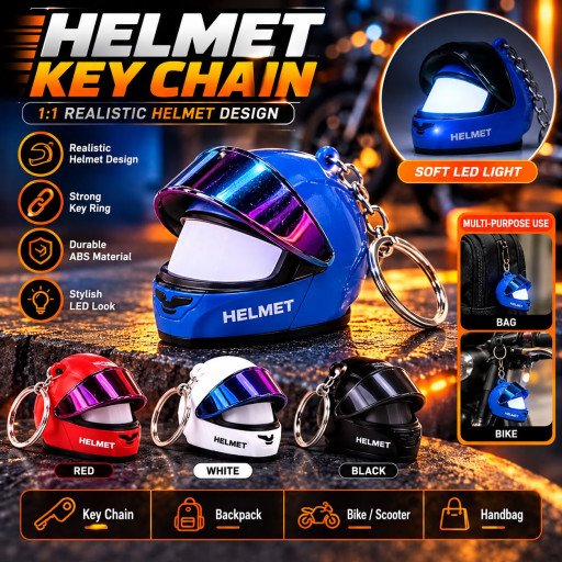 Mini LED Helmet Keychain With Led K24