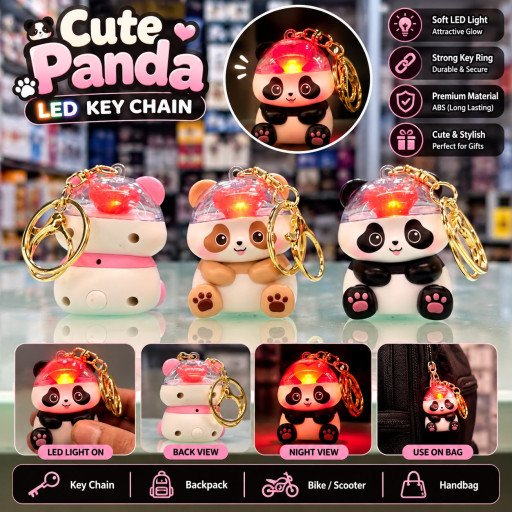 Cute Panda LED Keychain K26
