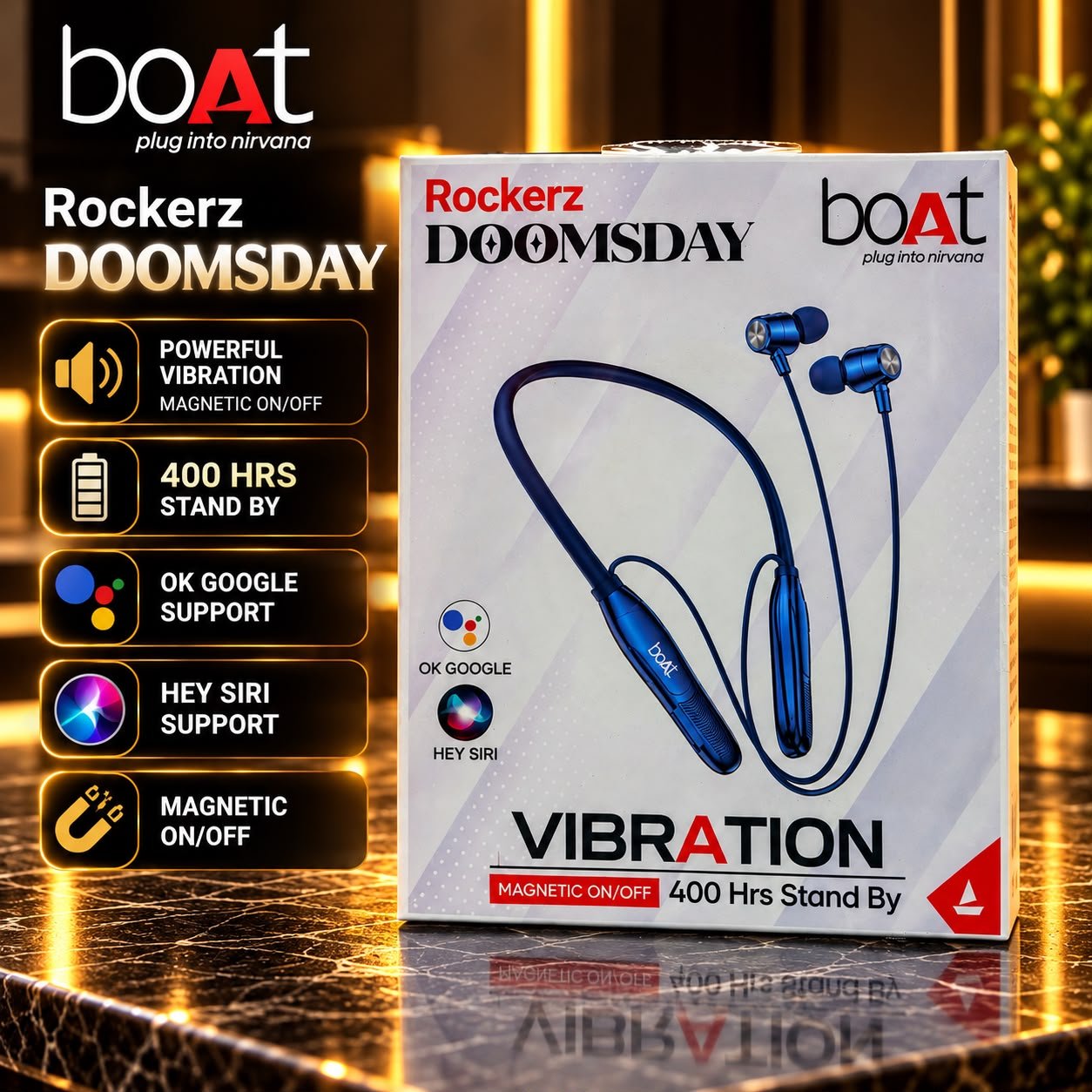 boAt Rockerz Doomsday Vibration Wireless Neckband
