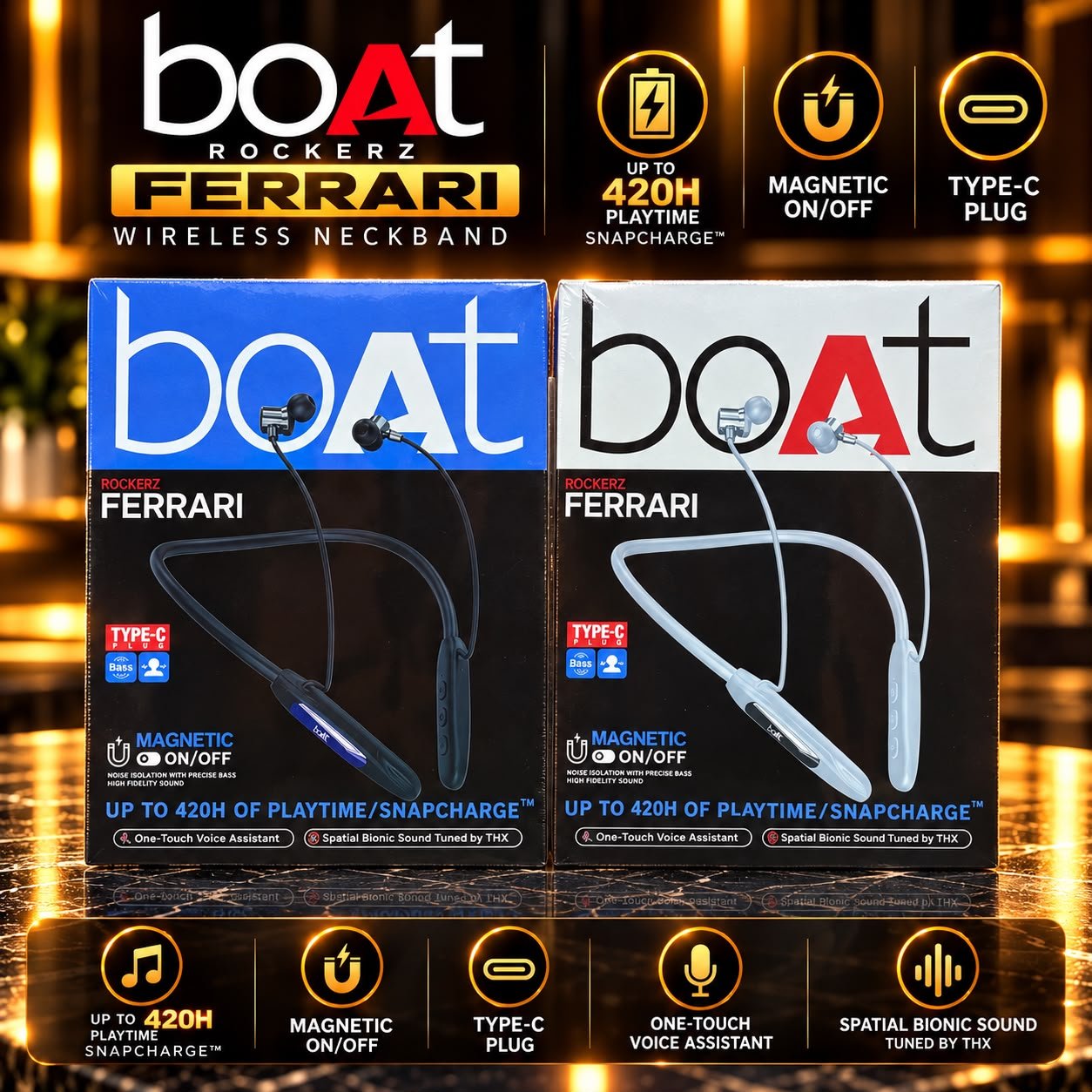 Boat Ferrari 420H Megnetic Vibration Neckband