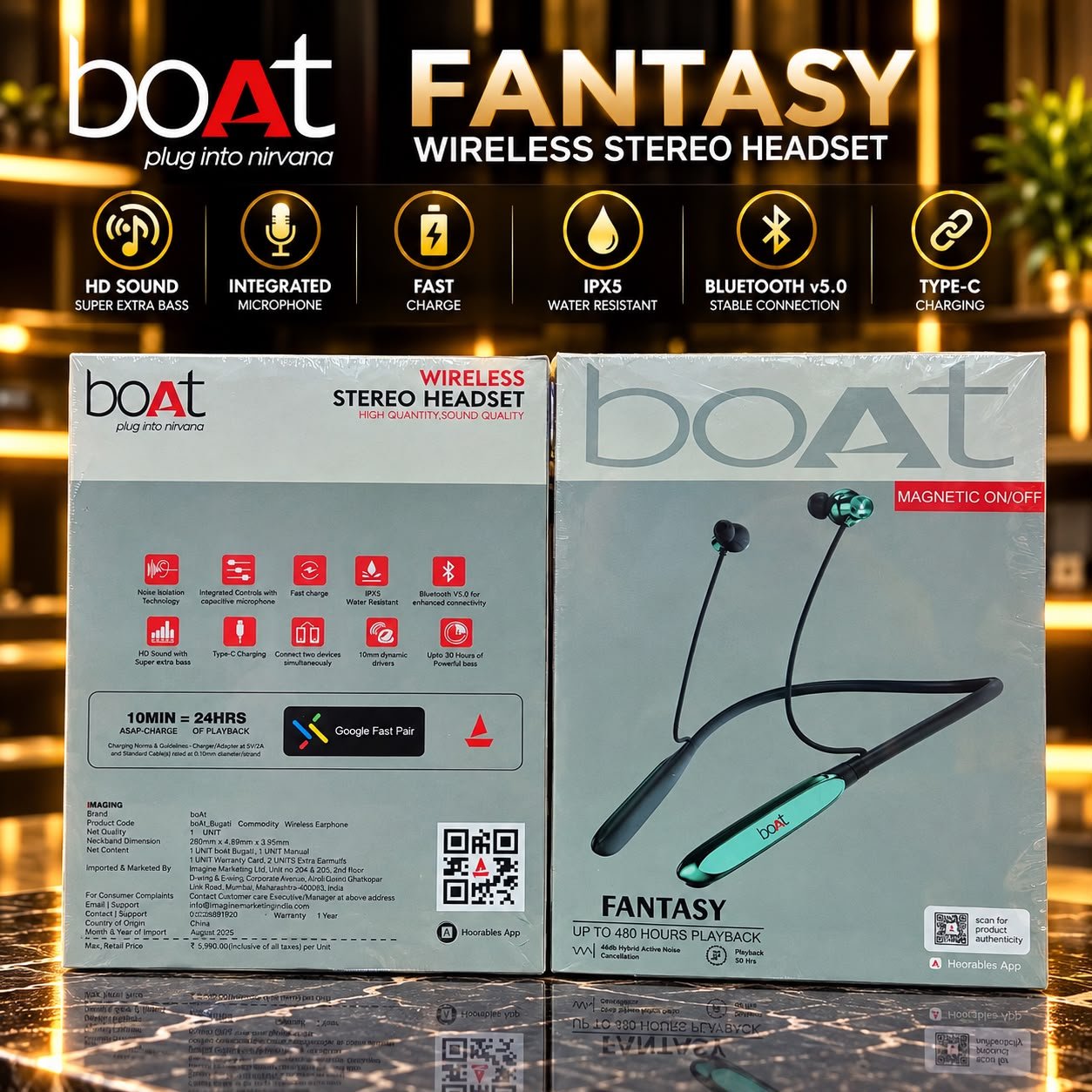 Boat Fantasy 480H Megnetic On Off Neckband