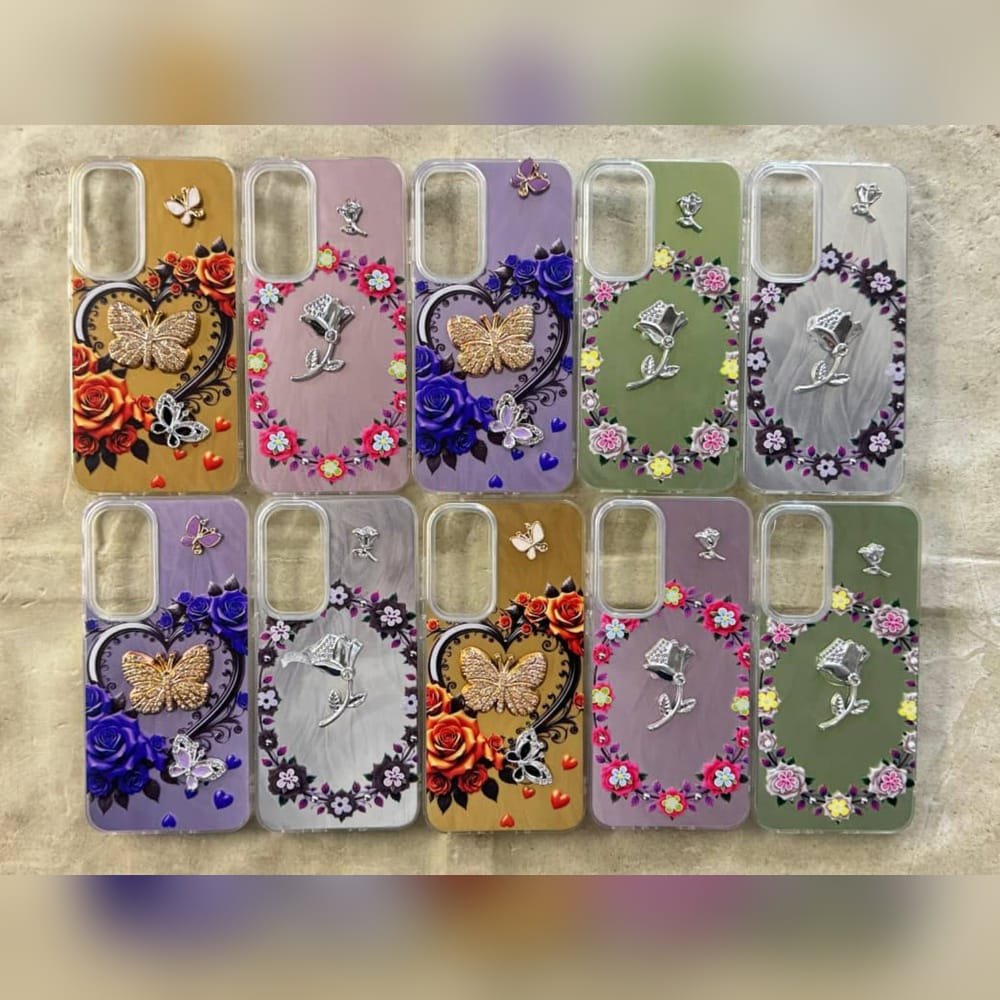 NEW ROYAL BUTTERFLY BLOOM LUXURY BACK CASE